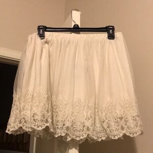 So Juniors Mesh Embroidered Skirt